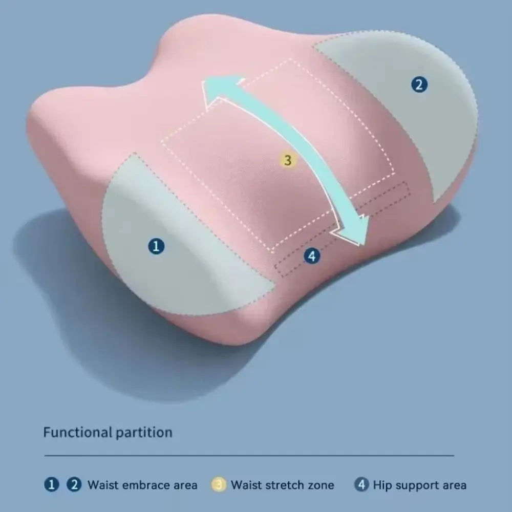 Memory Foam Lumbar Support Cushion – Ergonomic Back Pillow Lumbar Support Cushion SWANS