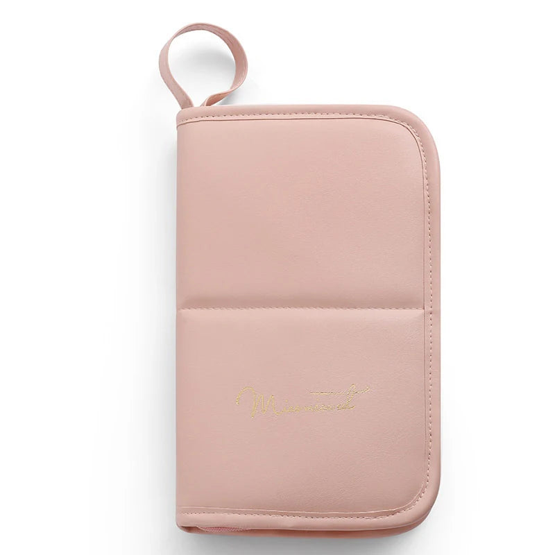 YOVIP Waterproof Makeup Brush Bag – Foldable Travel Organizer Makeup Brush Bag SWANS Pink