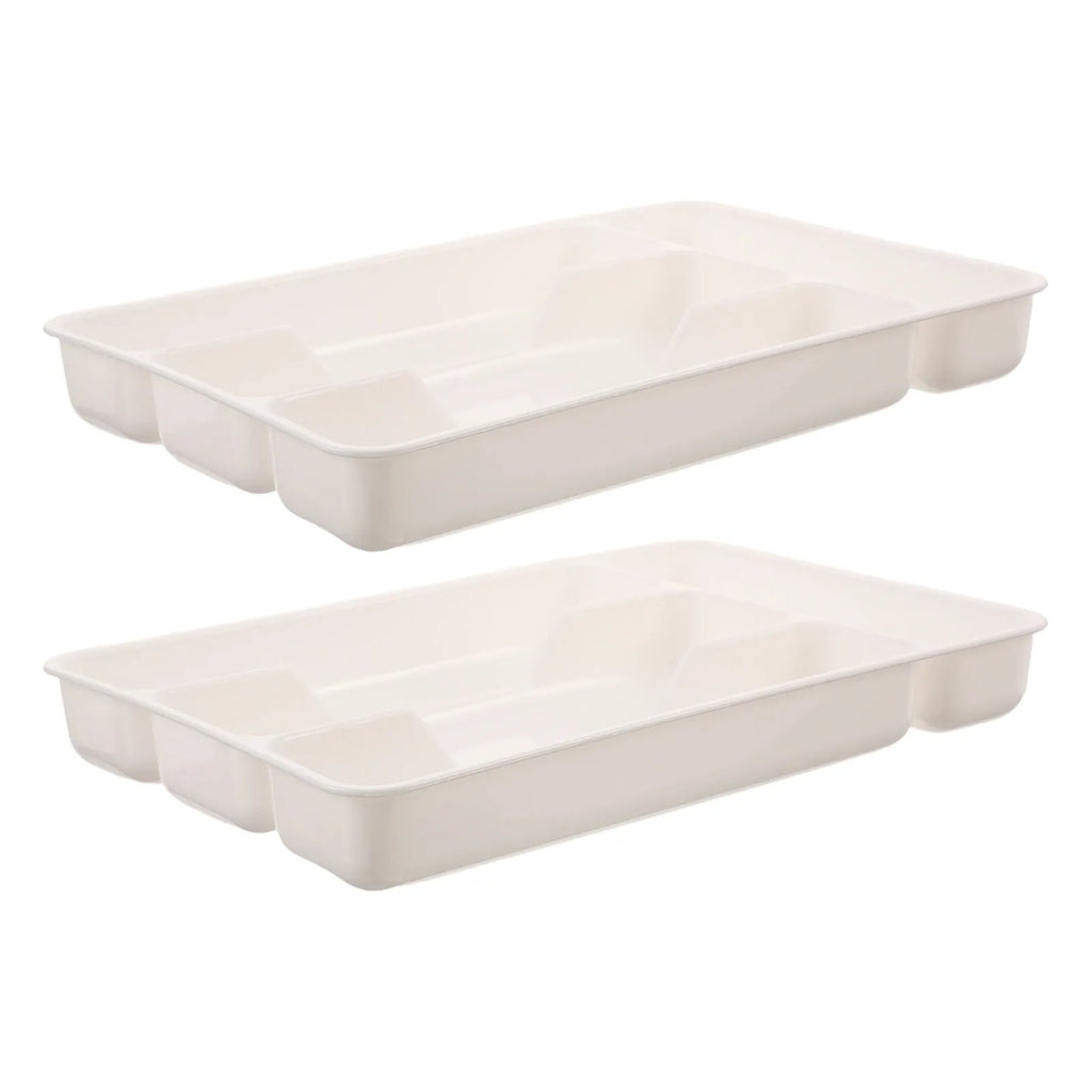 2-Pack Stackable Cutlery Organizer Tray | Utensil Storage Utensil Organizer Tray SWANS