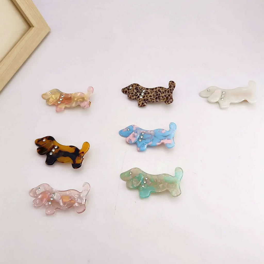 Dog Shaped Rhinestone Hair Clip – Cute Cartoon Hairpin Hair Clip SWANS