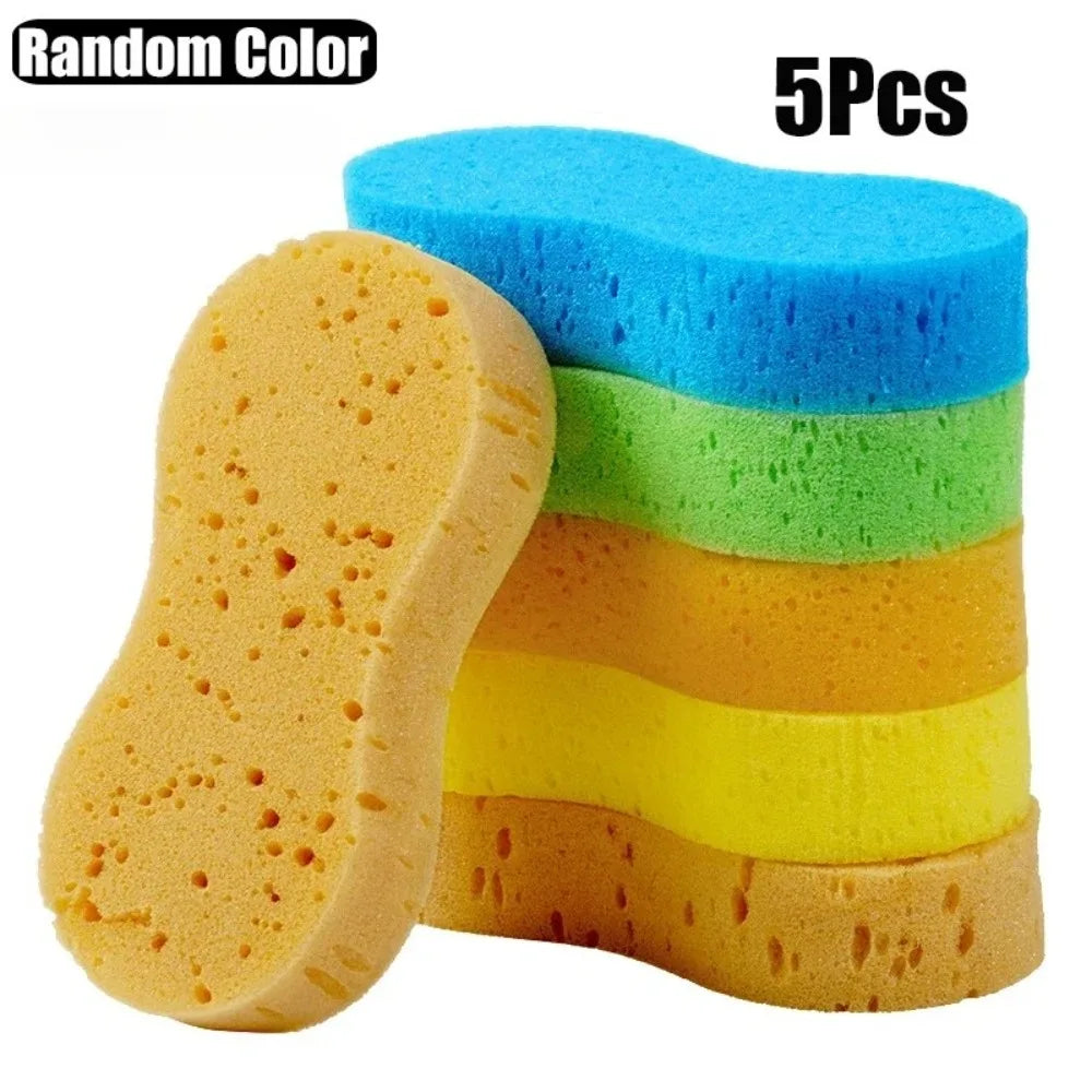 Large Honeycomb Car Wash Sponge – Scratch-Free High Density Foam Car Wash Sponge SWANS 5Pcs-random color