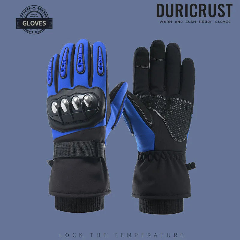 GAFASTWO Waterproof Windproof Winter Motorcycle Gloves Motorcycle Riding Gloves SWANS Blue One Size