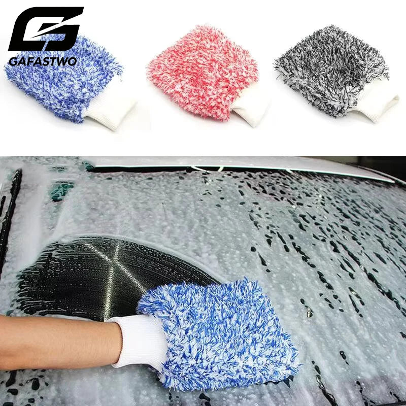 Microfiber Car Wash Gloves – Scratch-Free High-Density Mitt Car Wash Mitt SWANS