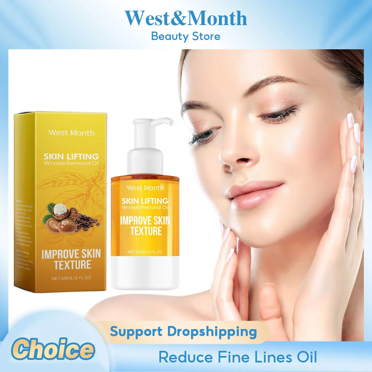 WEST MONTH Firming Face Serum – Tighten & Brighten 60ml Face Firming Serum SWANS