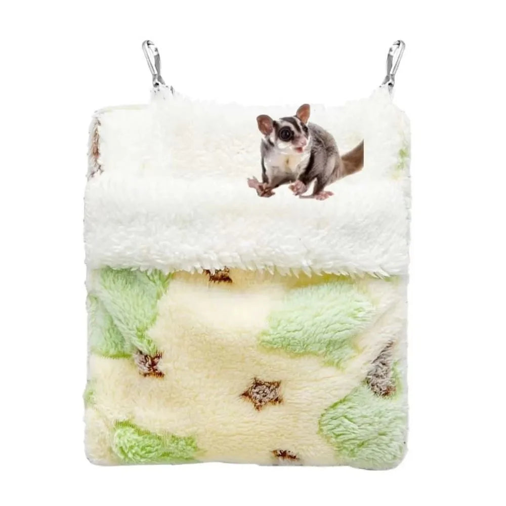 Sugar Glider Sleeping Pouch – Soft Flannel Hamster Hammock Pet Sleeping Pouch SWANS