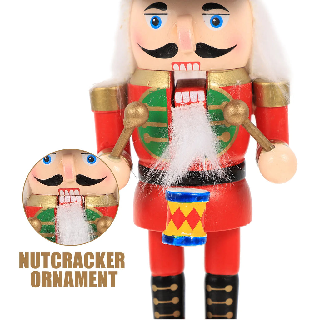 Wooden Nutcracker Soldier Figurine – Christmas Tabletop Decor Christmas Nutcracker Figurine SWANS