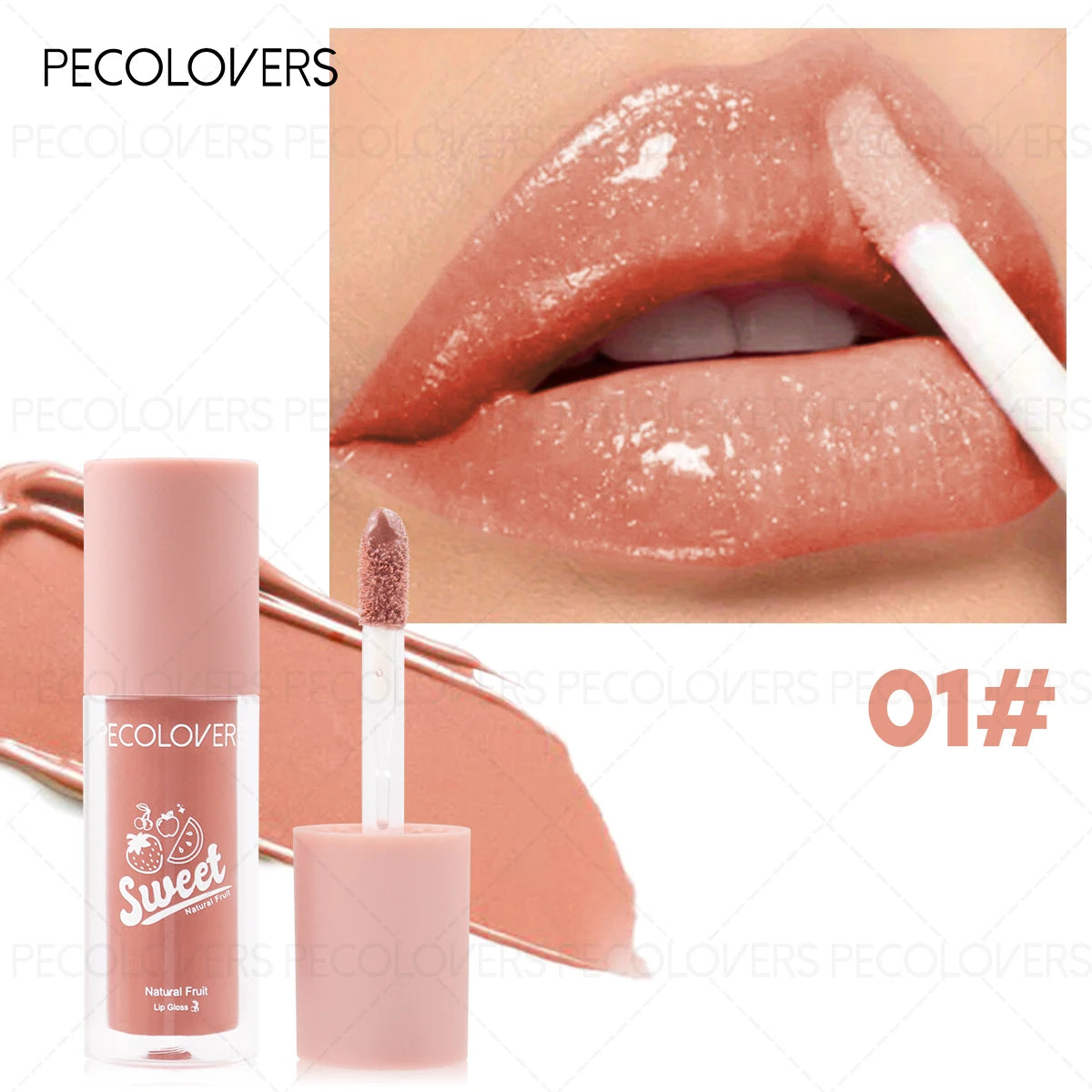 SWANS Waterproof Lip Gloss – High-Pigment Long-Lasting Lipstick Liquid Lip Gloss SWANS 01