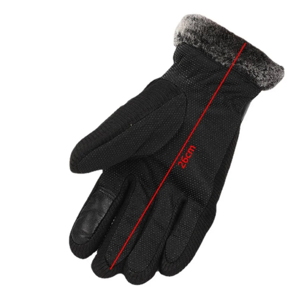 Windproof Touch Screen Leather Cycling & Motorcycle Gloves Cycling Winter Gloves SWANS