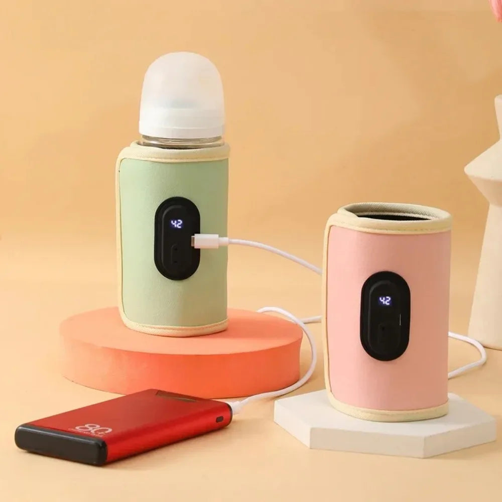 USB Baby Bottle Warmer Sleeve – Portable Travel Milk Heater Baby Bottle Warmer SWANS