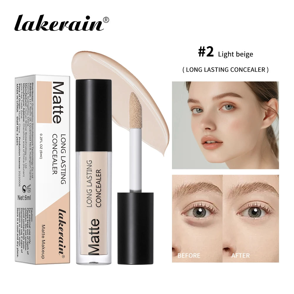 Lakerain Hydrating Radiant Concealer – High Coverage Liquid Liquid Concealer SWANS 02 China Mainland