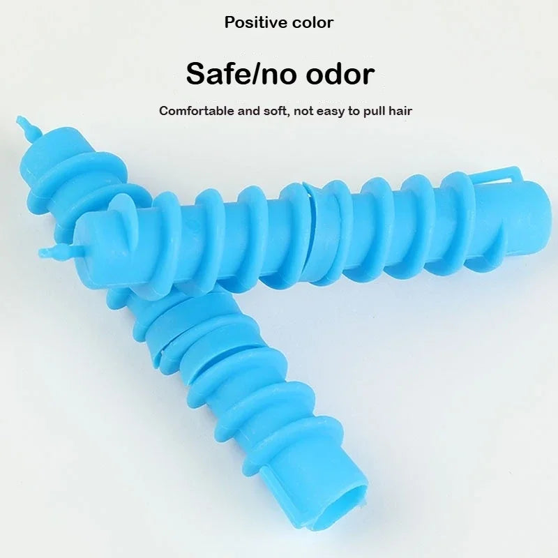 12-Pack Heatless Hair Perm Rods – Spiral Flexi Curling Rollers Hair Curling Rods SWANS