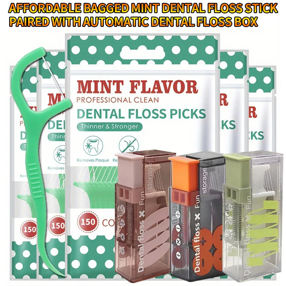SWANS Mint Dental Floss Sticks 150/450PCS – Ultra-Thin Flossers Dental Floss Sticks SWANS