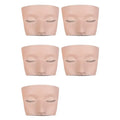 3-Layer Eyelash Extension Mannequin Head 5-Pack – Practice Tool Lash Training Mannequin SWANS Skin Color