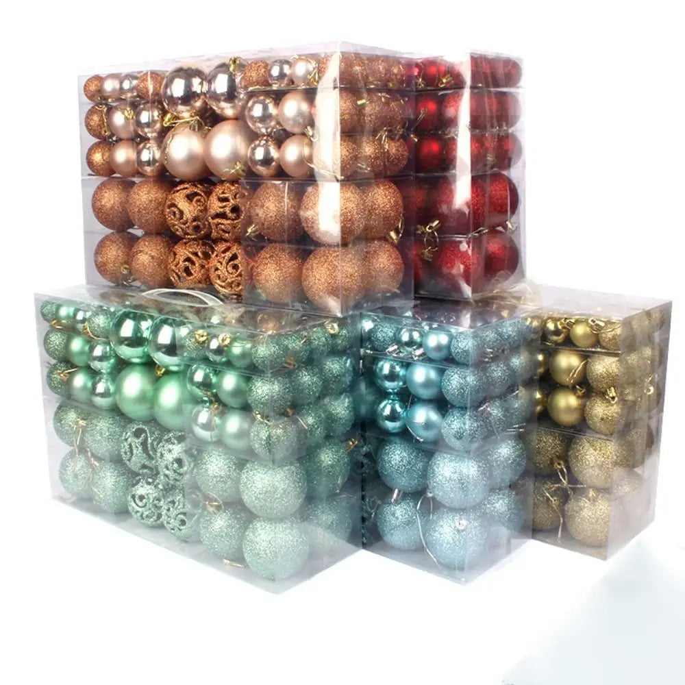 100-Pack Christmas Ball Ornaments – 18 Colors, 8cm Tree Balls Christmas Tree Ornaments SWANS