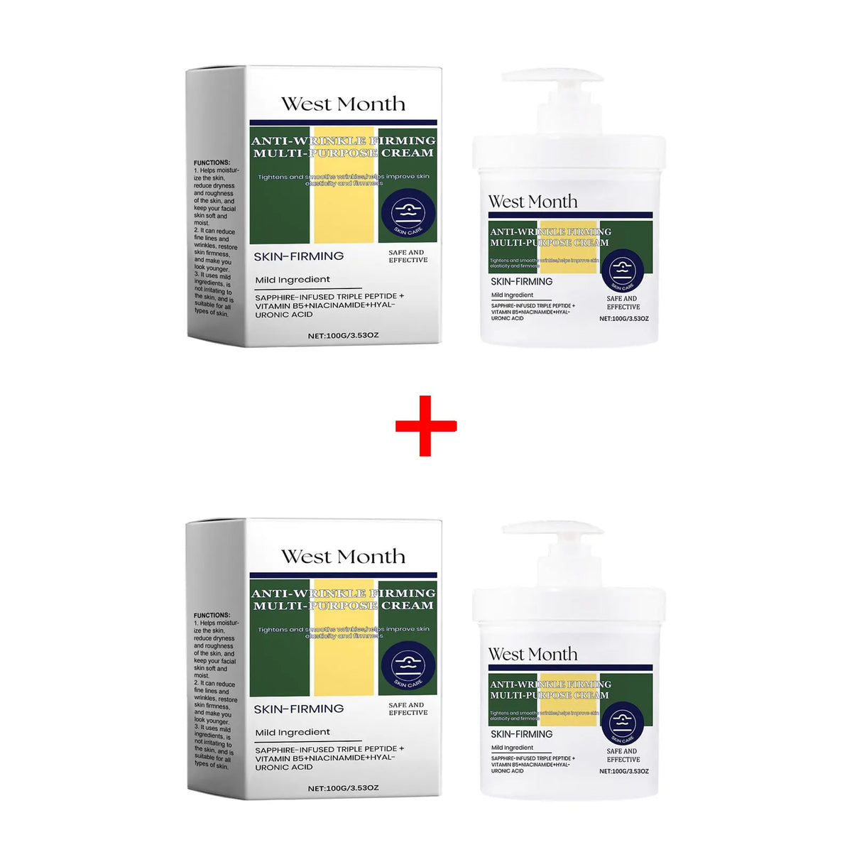 WEST MONTH Firming Face Cream – Deep Moisturizing 100g/200g Firming Face Cream SWANS 200g boxed