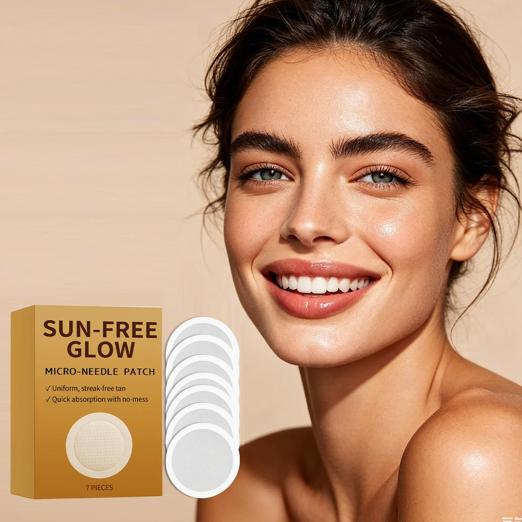 Micro-Needle Facial Self-Tanning Patch – Sun-Free Glow 7pc Self-Tanning Patch SWANS