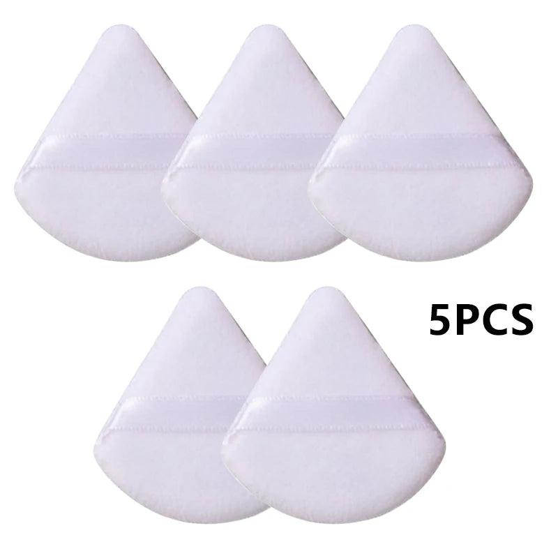 Triangle Crystal Velvet Makeup Sponge Puff – 2/5/10 Pack Makeup Sponge Puff SWANS White-5pcs