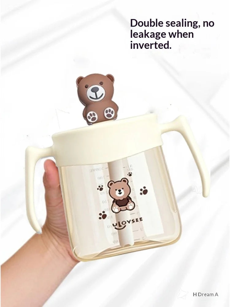 PPSU Toddler Straw Cup 330ml – Leakproof Baby Training Cup Baby Training Cup SWANS 330ml-White