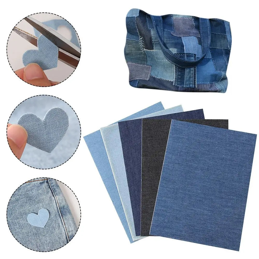 Iron-On & Sew-On Jean Repair Patches – Polyester Denim Clothing Repair Patches SWANS