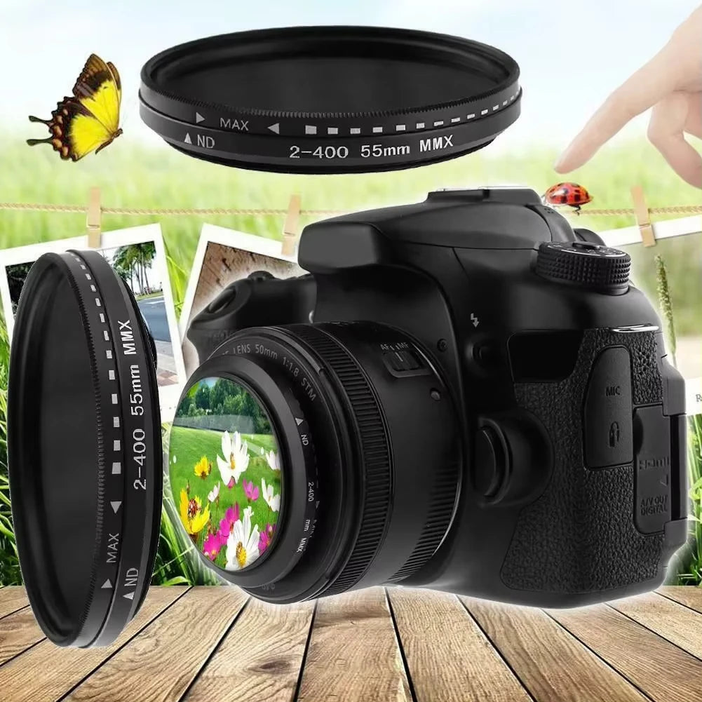 Variable ND2-ND400 Fader ND Filter for Camera Lens 37–82mm Camera Lens Filter SWANS