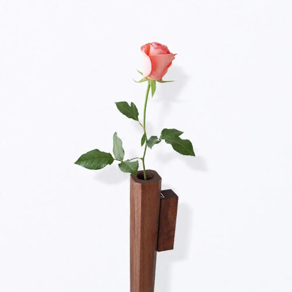 Wooden Wall-Mounted Vase – Bamboo Hydroponic Flower Holder Wall-Mounted Vase SWANS