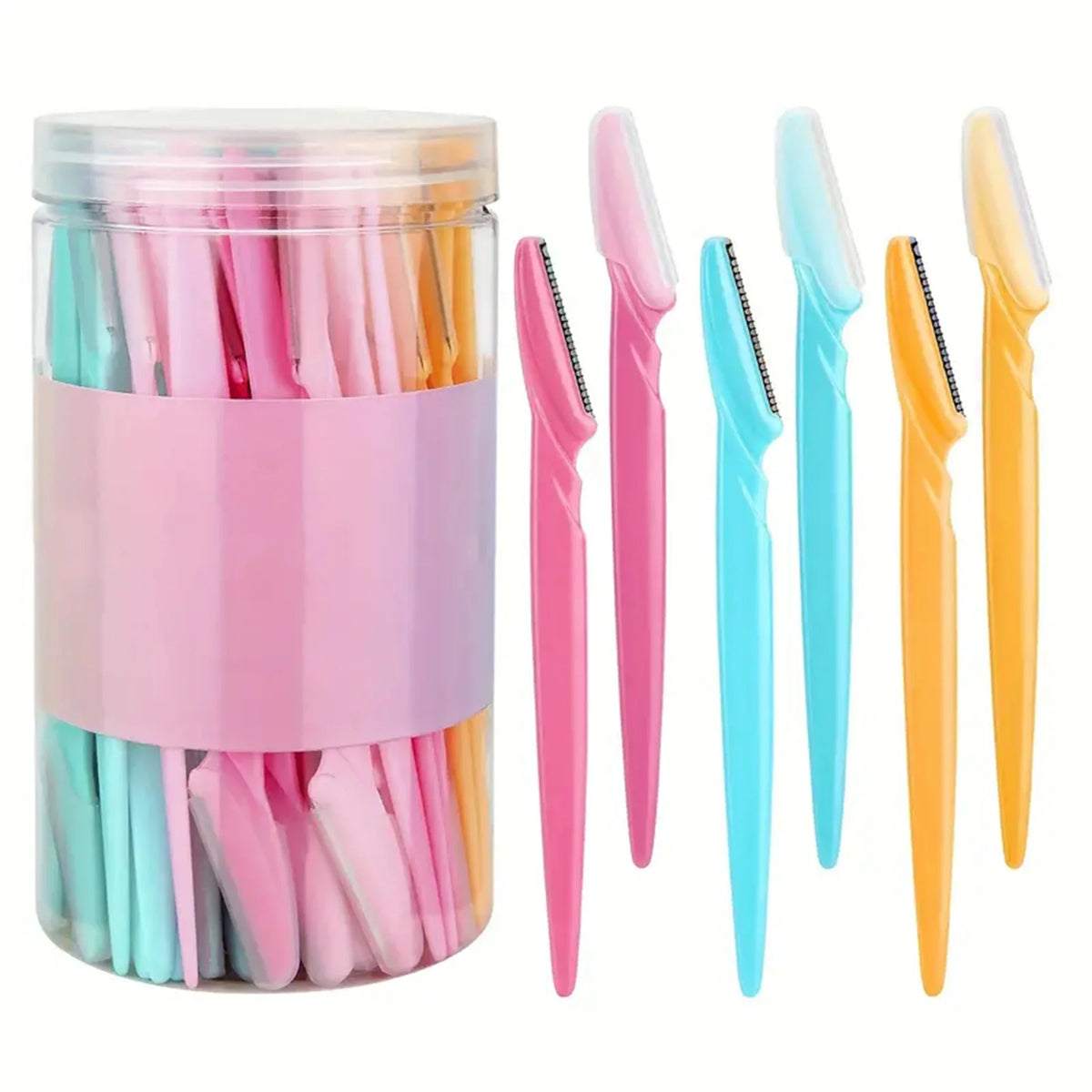SWANS 30/40-Pack Eyebrow & Face Razor Set with Safety Cover Eyebrow Face Razor SWANS 40pcs Multicolor
