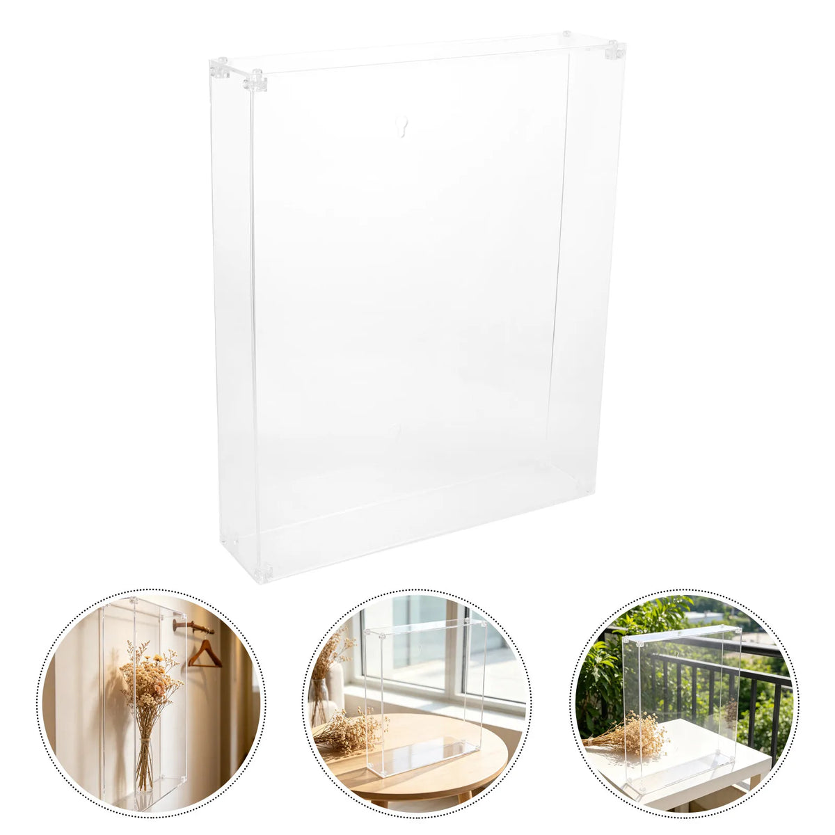 Large Acrylic Shadow Box – Clear Wall Mount Display Case Acrylic Shadow Box SWANS Default Title