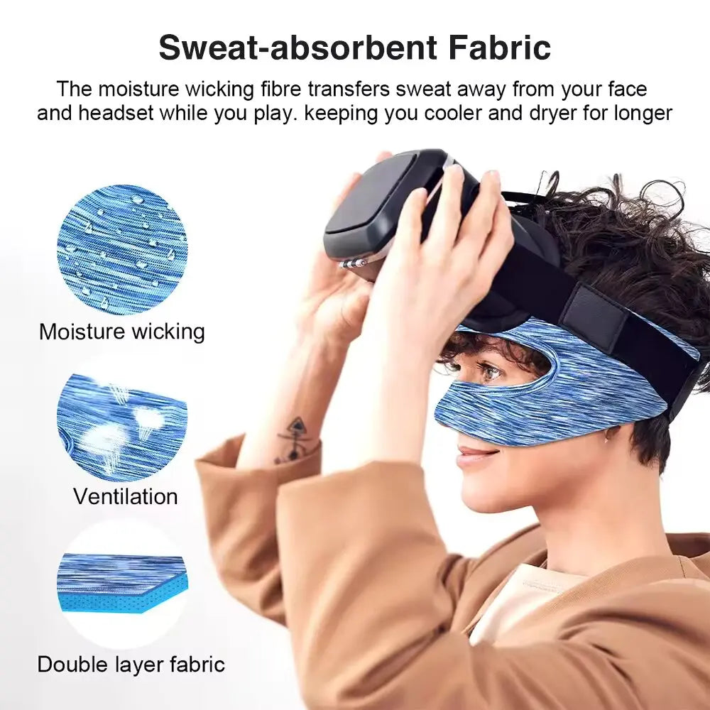 VR Eye Mask Cover – Breathable Sweat Band for Quest 2 & Pico 4 VR Headset Accessory SWANS