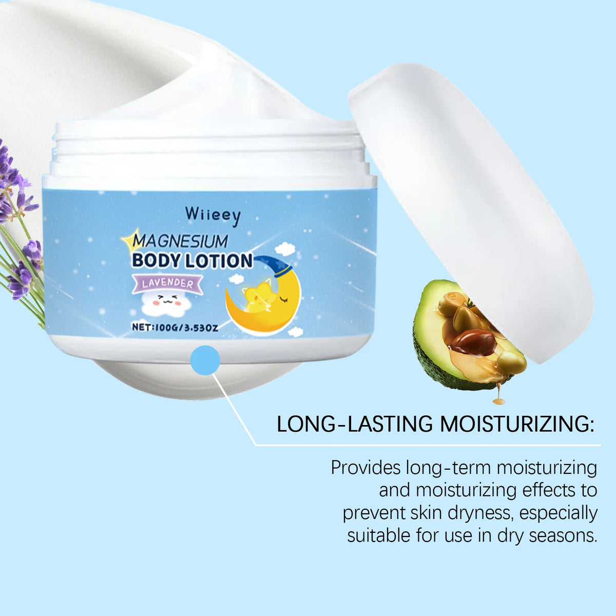Wiieey Magnesium Baby Lotion – Kids Nourishing Moisturizing Cream Baby Moisturizing Cream SWANS