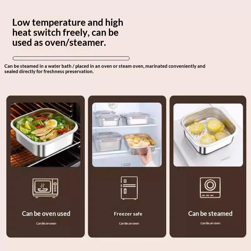 SWANS Stainless Steel Lunch Box – Large Seal Bento Container Stainless Steel Lunch Box SWANS