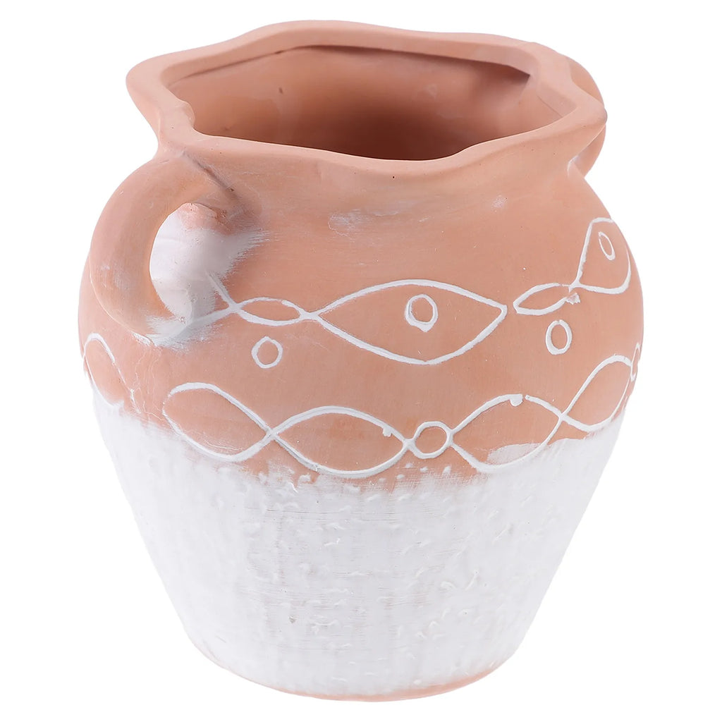 Double Handle Ceramic Flower Pot – Desktop Indoor Planter Ceramic Planter Pot SWANS