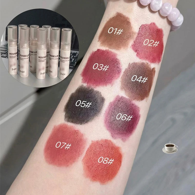 Velvet Matte Liquid Lipstick – Long-Lasting, 8 Shades Matte Liquid Lipstick SWANS
