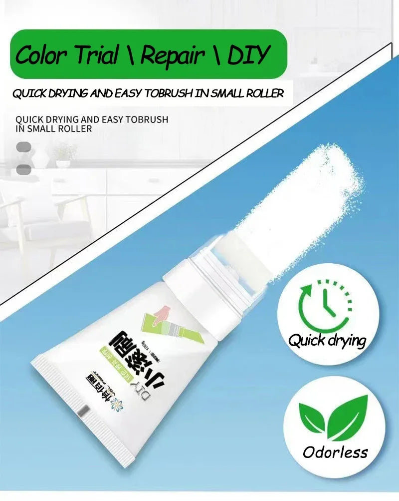 Wall Repair Paint with Roller Brush – Eco-Friendly 100g Touch-Up Wall Repair Paint SWANS
