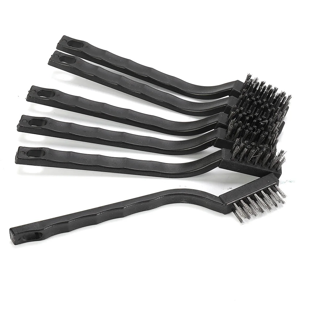 6-Pack Stainless Steel Wire Brush Set – Metal Polishing & Rust Wire Brush Set SWANS Default Title