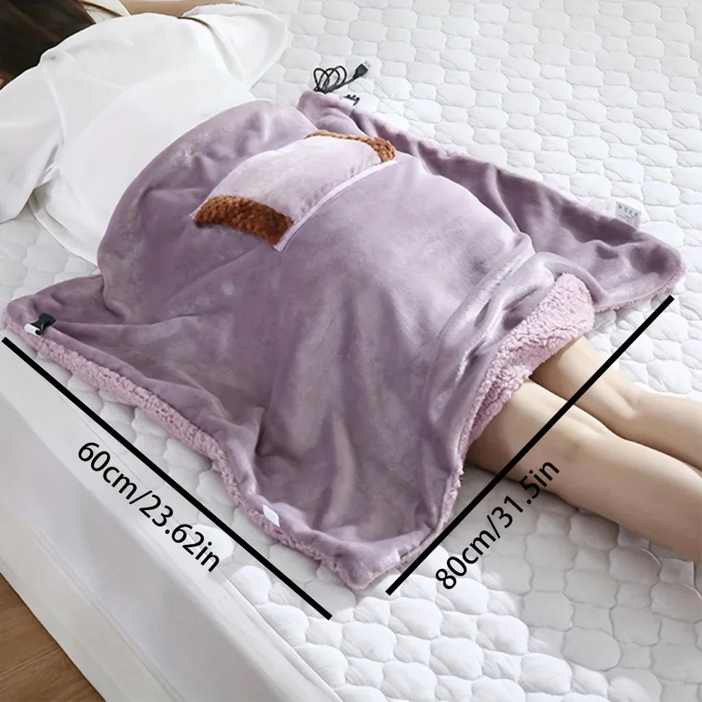 USB Heated Blanket 5V Electric Plush Throw for Home & Office Electric Heated Blanket SWANS
