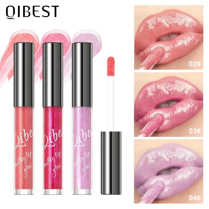 Taro Purple Lip Gloss Gold Sparkle – Glassy Shine & Hydrating Lip Gloss SWANS
