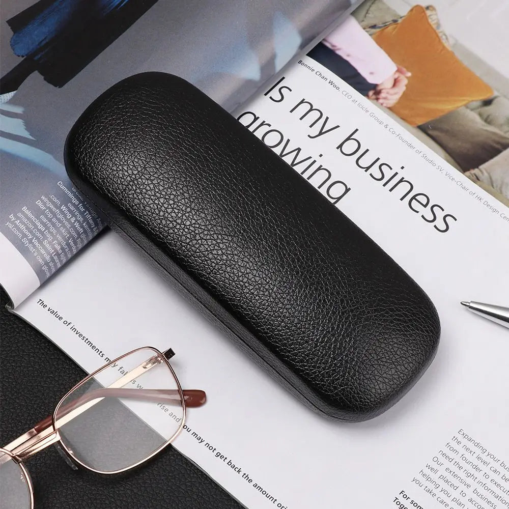 PU Leather Hard Eyeglass Case – Waterproof Glasses Box Eyeglass Case SWANS