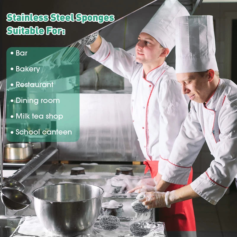 SWANS Stainless Steel Scrubber Scouring Pads – 1/30 Pack Steel Wool Scrubber SWANS