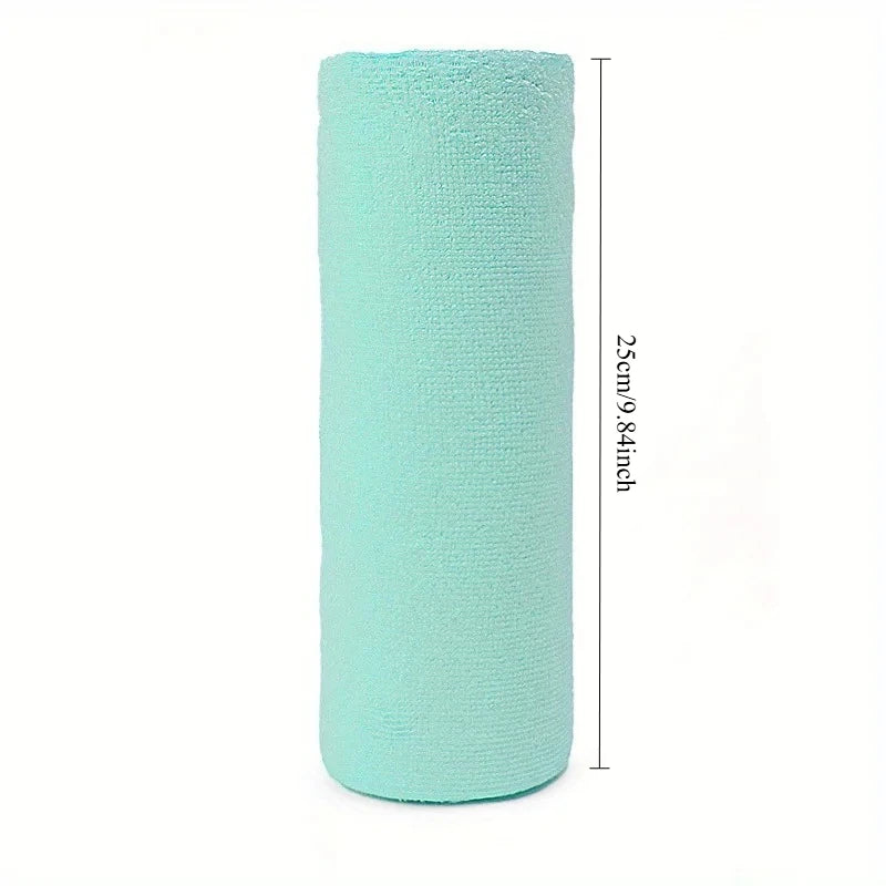 SWANS 20-Sheet Microfiber Dishcloth Roll – Double-Sided Kitchen Cloth Microfiber Kitchen Cloth SWANS Mint green 20pcs roll