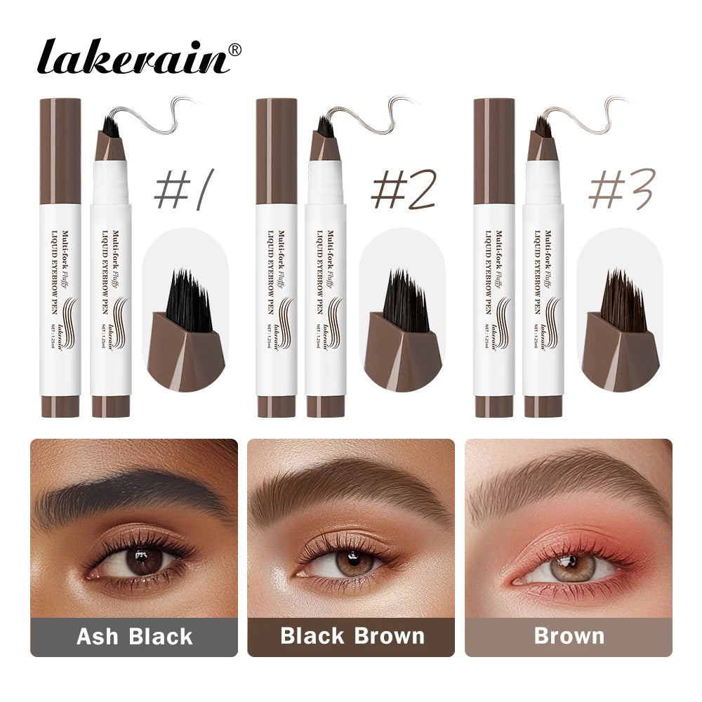 Lakerain Multi-Fork Fluffy Liquid Eyebrow Pen – Waterproof Liquid Eyebrow Pen SWANS