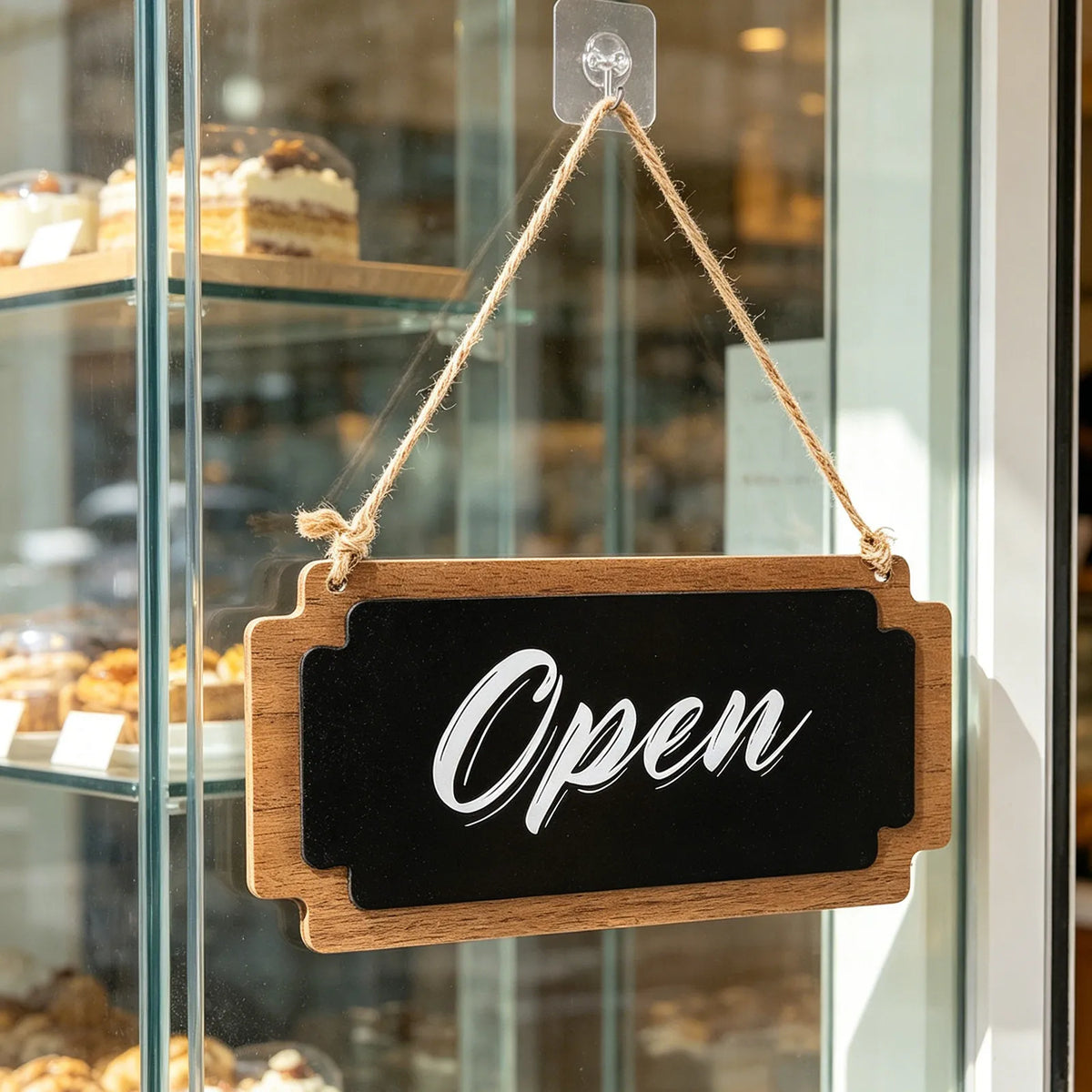 Double-Sided Wood Open Closed Hanging Sign for Business Business Hanging Sign SWANS Default Title