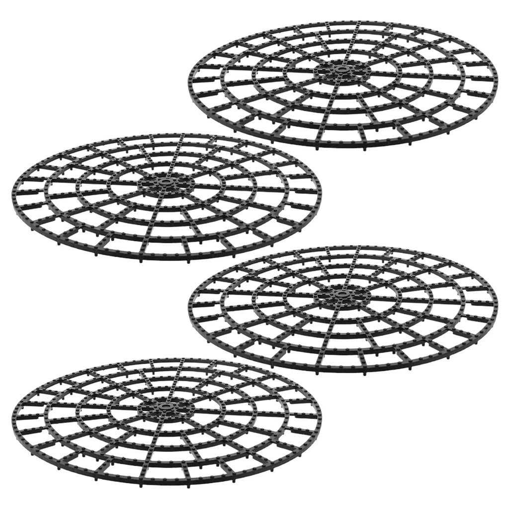 4-Pack Adjustable Plastic Flower Pot Tray Risers & Floor Protectors Pot Tray Risers SWANS Default Title