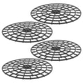 4-Pack Adjustable Plastic Flower Pot Tray Risers & Floor Protectors Pot Tray Risers SWANS Default Title