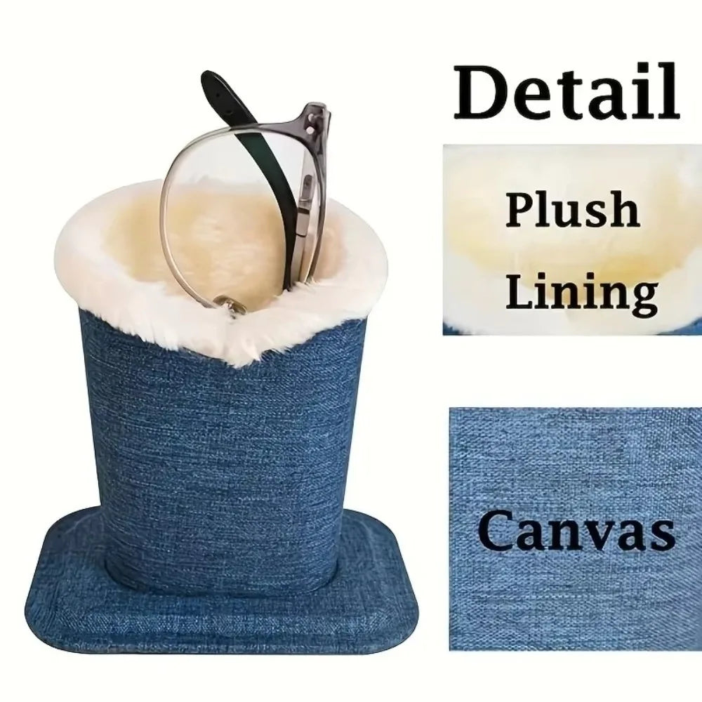 Linen Eyeglass Holder – Anti-Scratch Soft Lined Glasses Case Eyeglass Holder Case SWANS