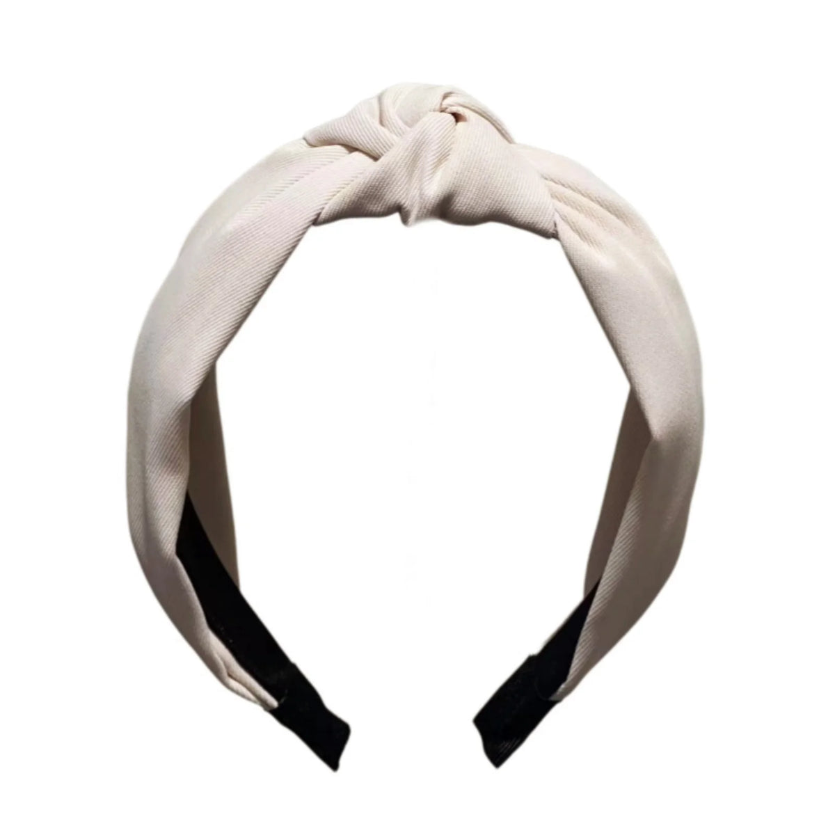 Women's Knotted Headband – Thick Top Knot Anti-Slip Hair Band Knotted Headband SWANS beige