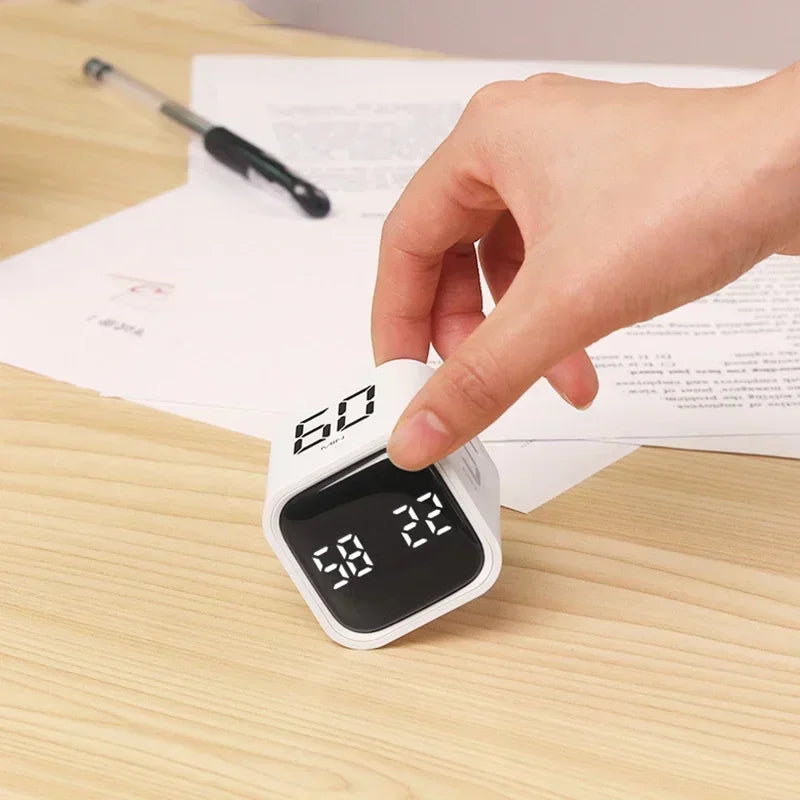 Mini Cube Timer – Gravity Sensor Flip LED Display, 4 Presets Cube Countdown Timer SWANS