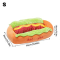 Hot Dog Shape Pet Bed – Soft Plush Lounger for Dogs & Cats Pet Bed SWANS S
