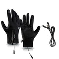 SWANS USB Heated Gloves – Waterproof Touchscreen Winter Mittens Heated Winter Gloves SWANS Black-XL