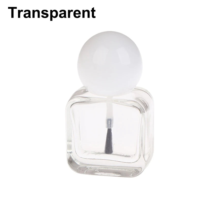 10ml Empty Clear Glass Nail Polish Bottle with Brush Cap Nail Polish Bottle SWANS Transparent