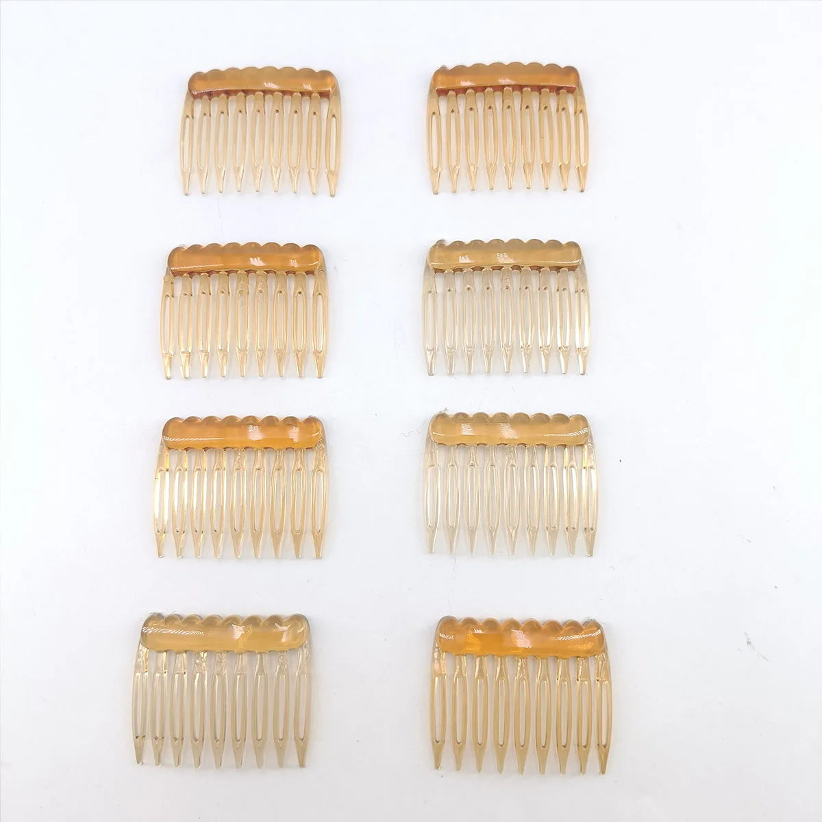 SWANS 8-Pack Plastic Hair Side Combs – Strong Hold Women Hair Side Combs SWANS Light Coffee Size fits all